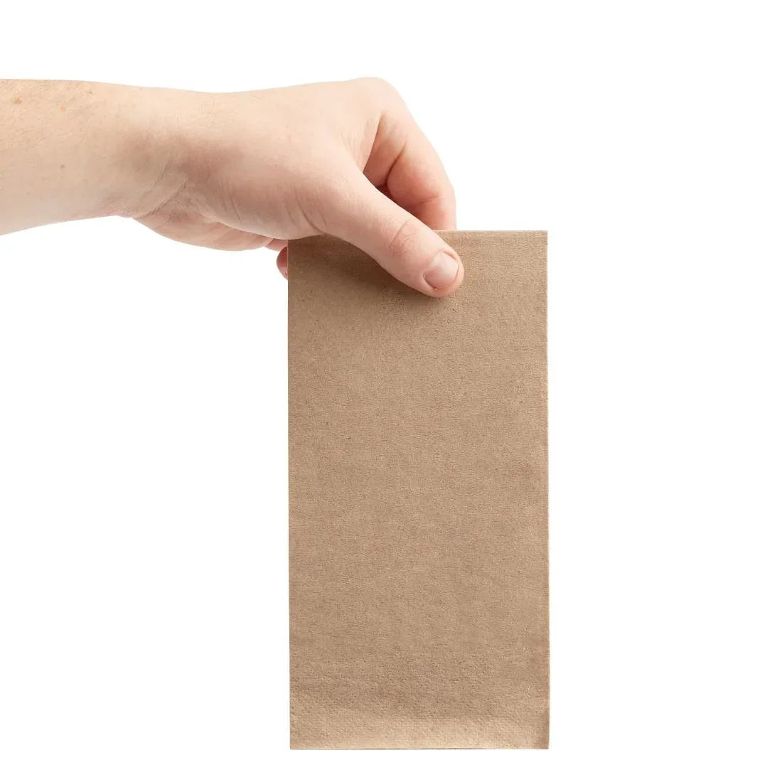 FE250 Fiesta Recyclable Recycled Dinner Napkin Kraft 40x40cm 2ply 1/8 Fold (Pack of 2000) - JD Catering Equipment Solutions Ltd