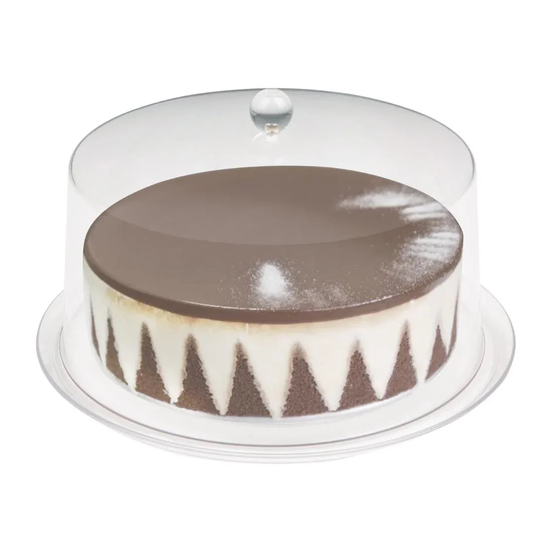 FE473 Olympia Kristallon Polycarbonate Display Cover Clear 308(Ø) x 190(H)mm - JD Catering Equipment Solutions Ltd
