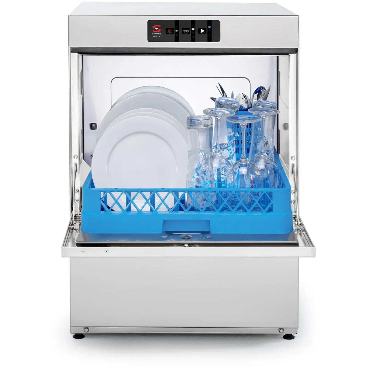 Sammic AX-51B - 500mm Basket Glass/Dishwasher - Multipower with drain pump