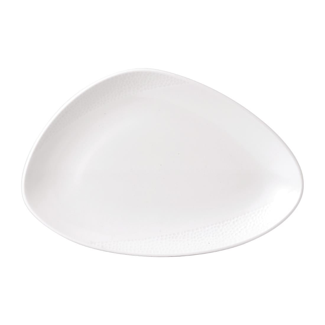 FE995 Isla White Chefs' Triangle Plate 12 x 8 " (Box 6)