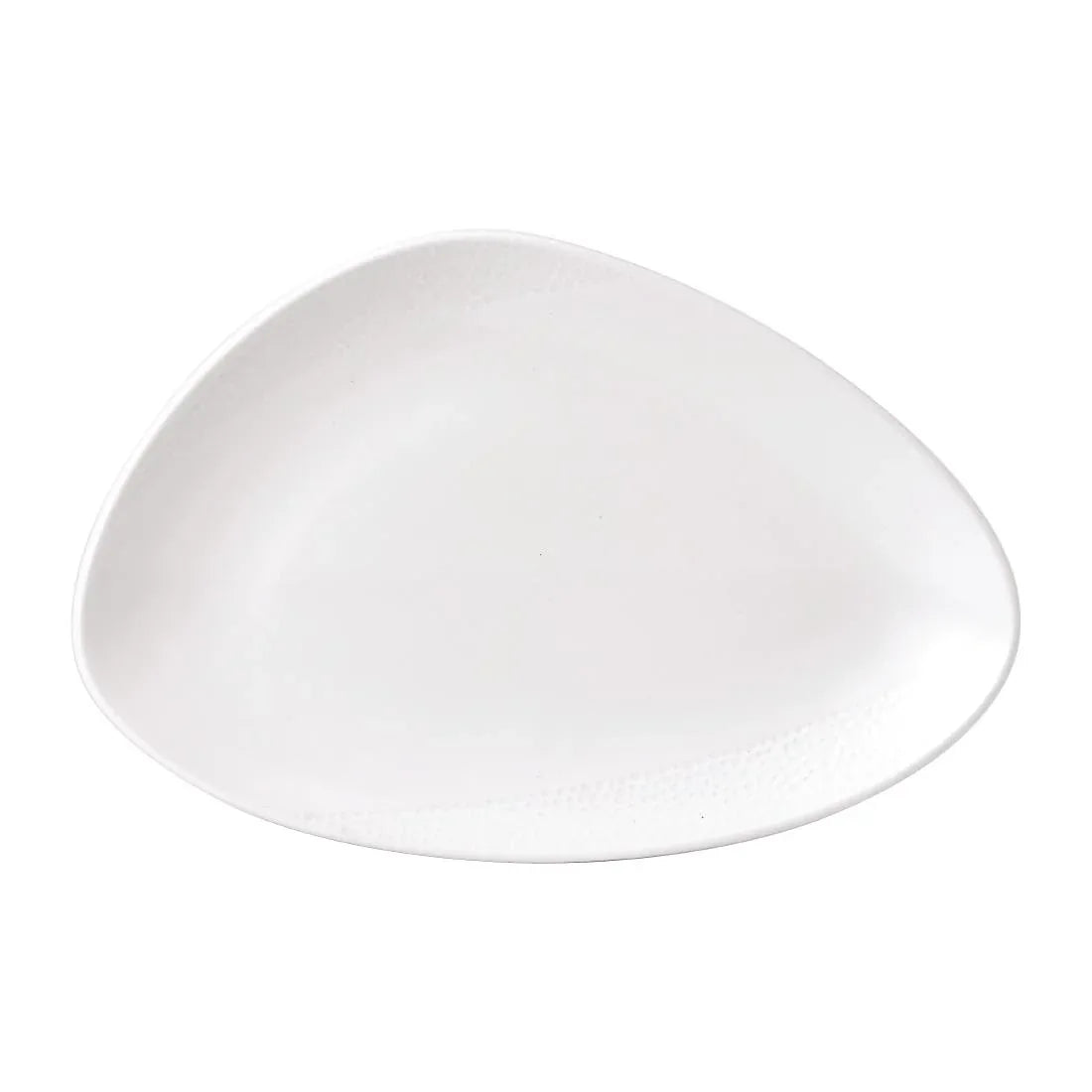 FE995 Isla White Chefs' Triangle Plate 12 x 8 " (Box 6) - JD Catering Equipment Solutions Ltd