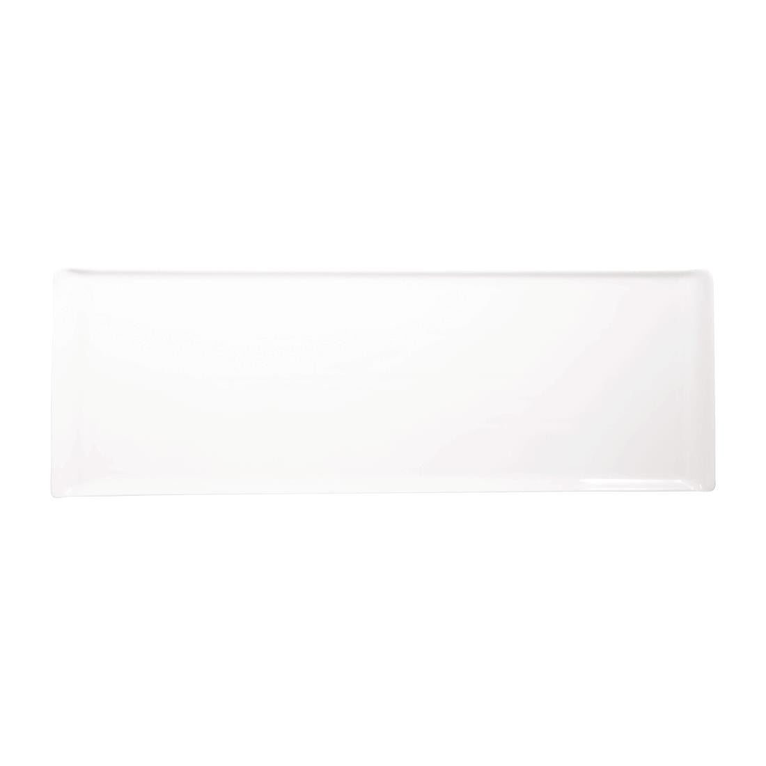 Churchill Melamine Rectangular Trays White 580x200mm (4 Pack)
