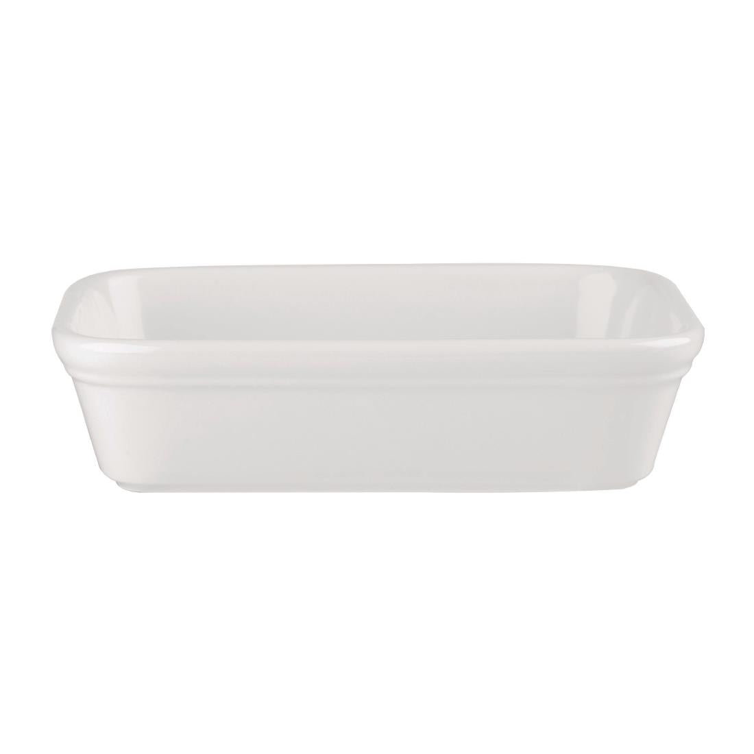 Churchill Cookware Shallow Rectangular Dishes White 155x115mm (12 Pack)