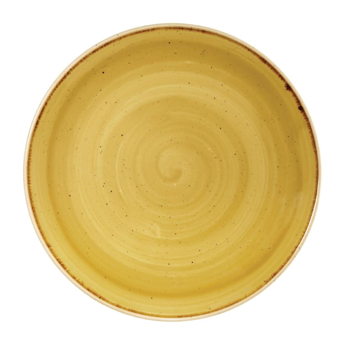 Churchill Stonecast Evolve Coupe Plates Mustard Seed Yellow 324mm (6 Pack)