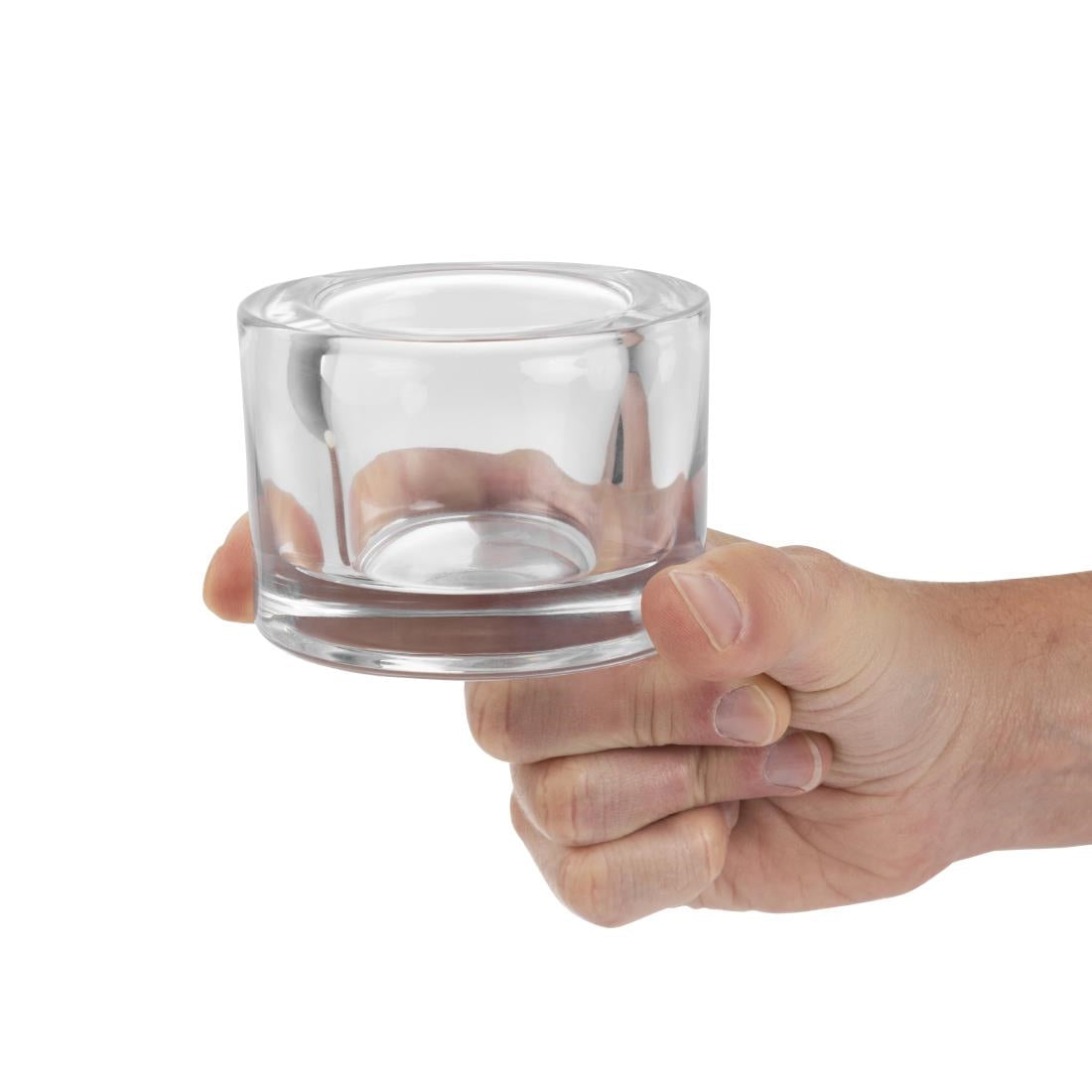 FG056 Utopia Chunky Clear Tealight Holders (Pack of 12)
