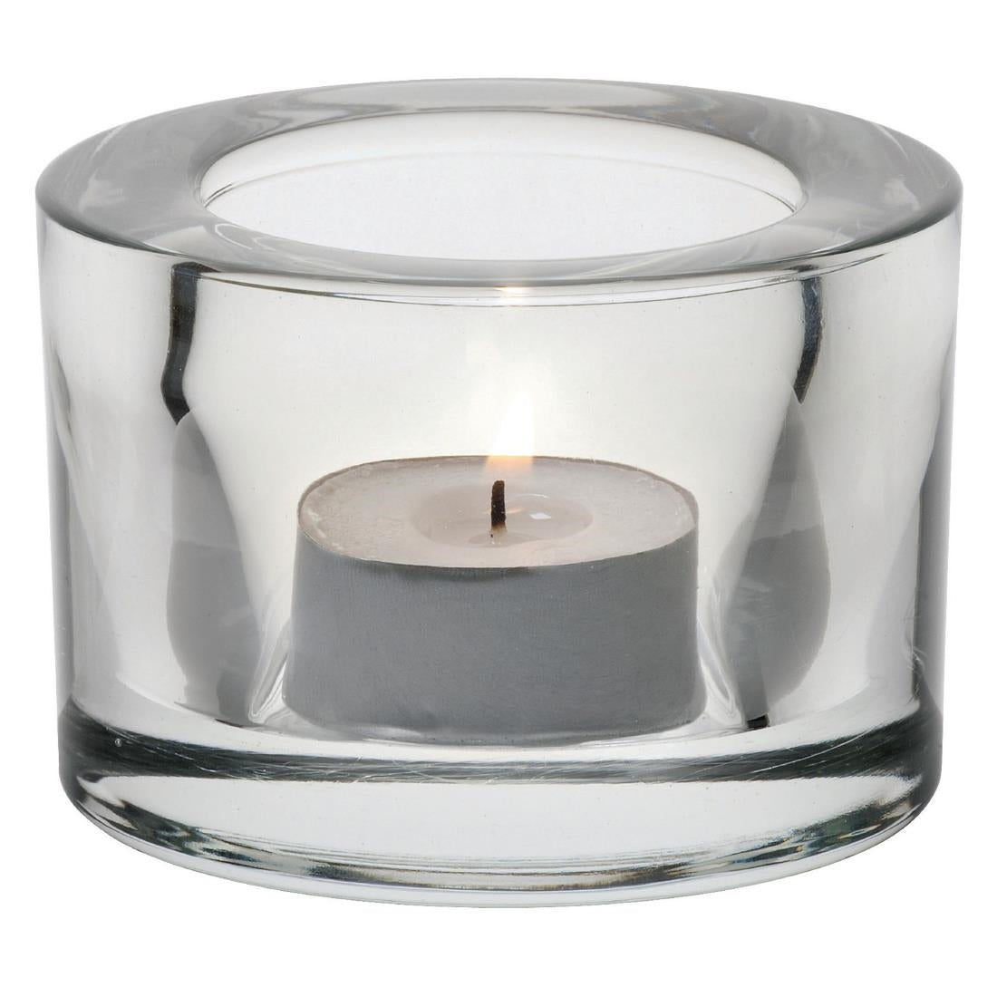 FG056 Utopia Chunky Clear Tealight Holders (Pack of 12)