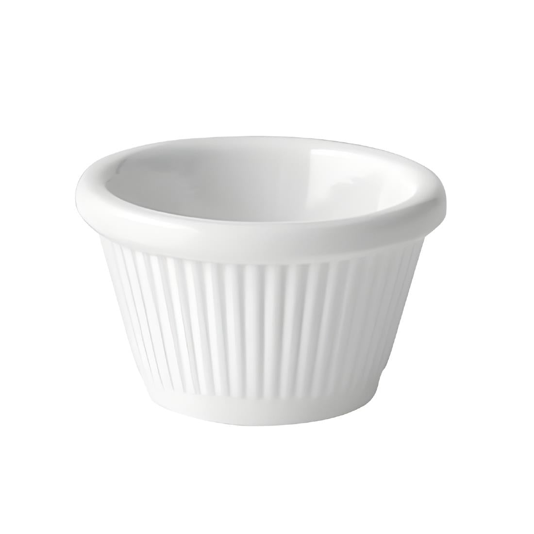 Utopia Fluted Ramekins White 30ml (12 Pack)
