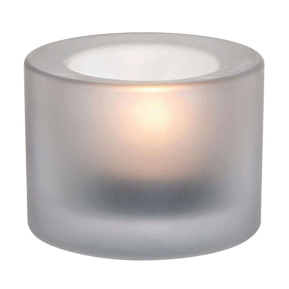 FJ254 Utopia Chunky White Tealight Holders (Pack of 12)