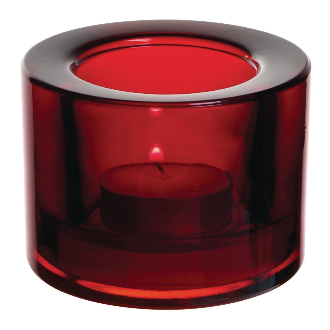FJ255 Utopia Chunky Red Tealight Holders (Pack of 12)