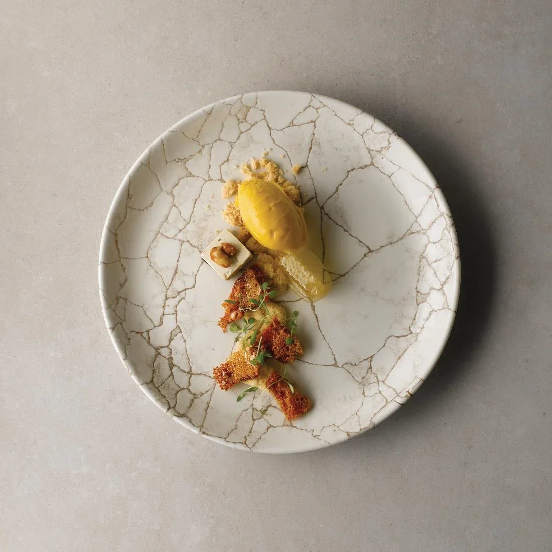 FJ800 Studio Prints Kintsugi Agate Grey Coupe Plate 11 1/4 " (Box 12) - JD Catering Equipment Solutions Ltd