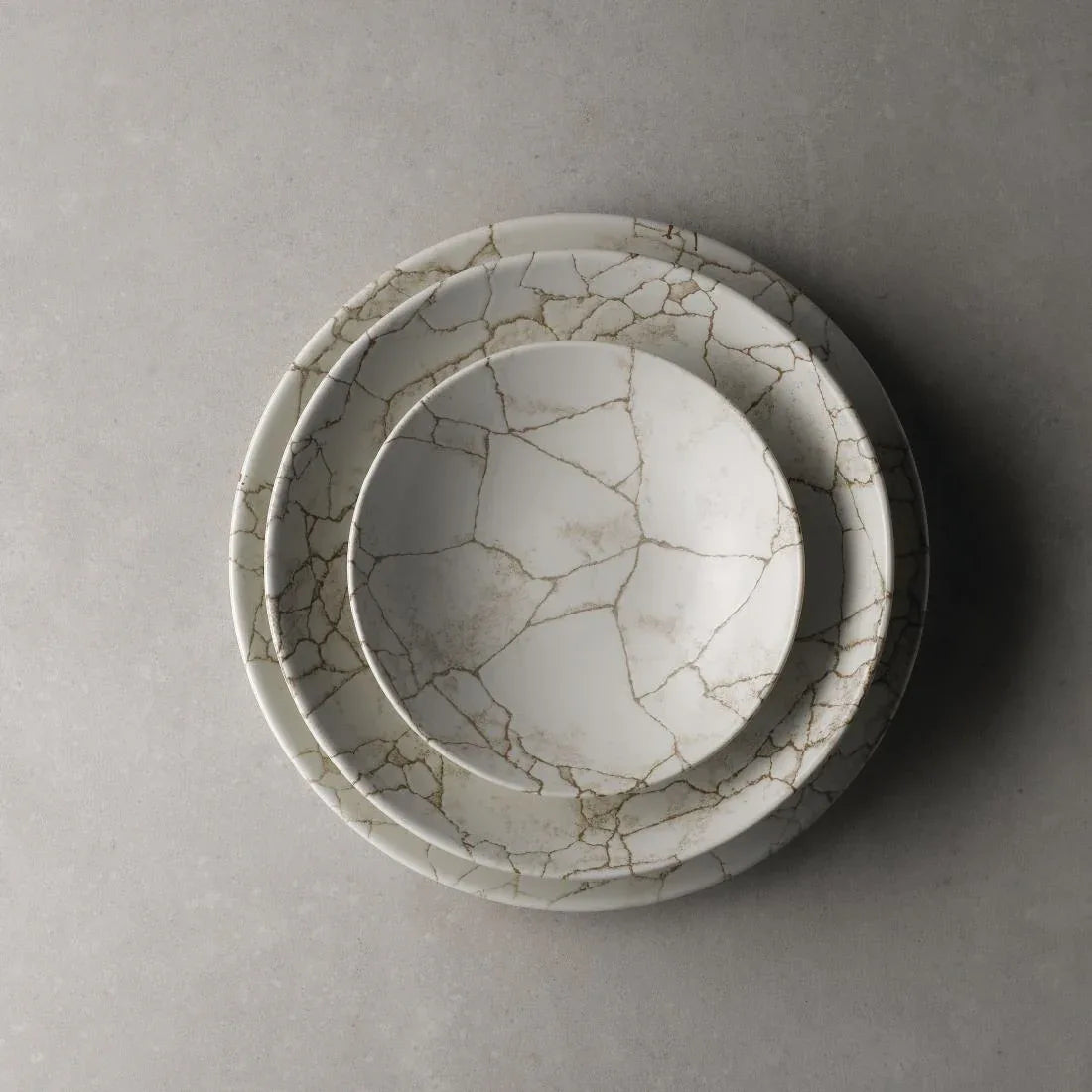 FJ800 Studio Prints Kintsugi Agate Grey Coupe Plate 11 1/4 " (Box 12) - JD Catering Equipment Solutions Ltd