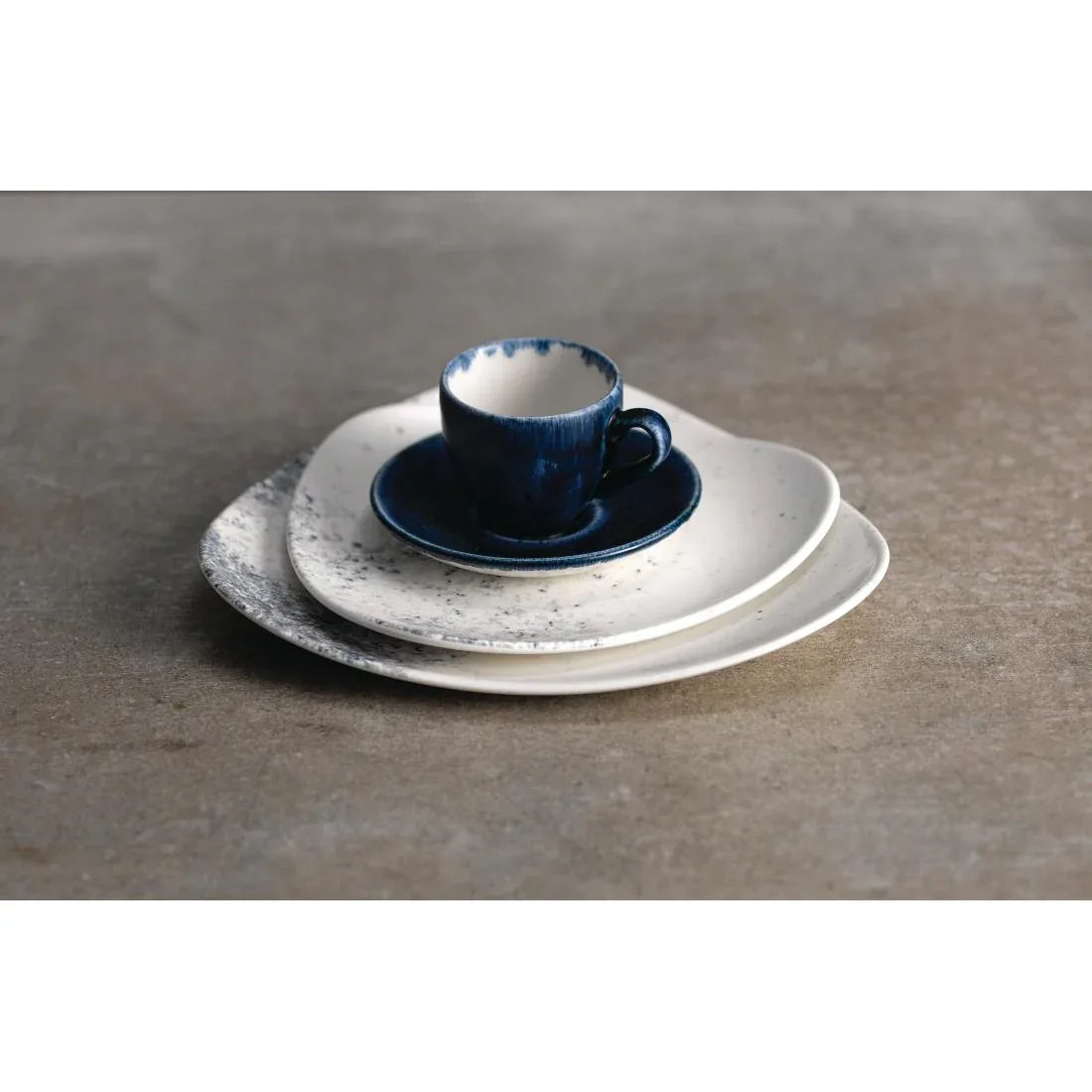 FJ958 Stonecast Plume Ultramarine Espresso Saucer 4 1/2 " (Pack of 12) - JD Catering Equipment Solutions Ltd