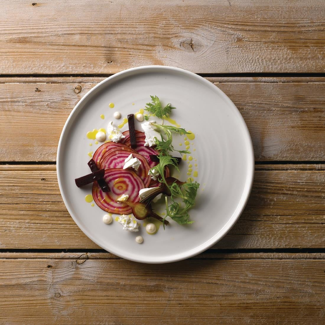 FJ832 Vellum White Walled Plate 8 1/4 " (Box 6)