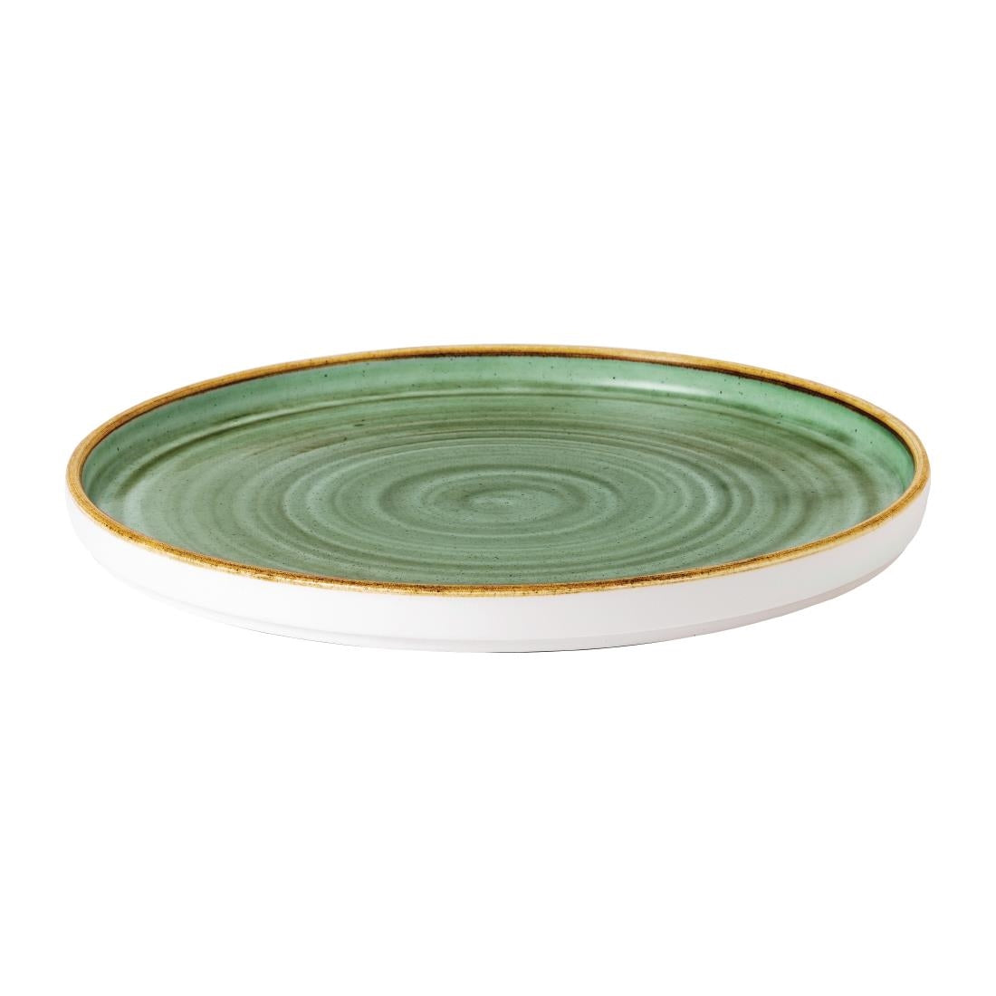 FJ914 Stonecast Samphire Green Walled Plate 10 1/4 " (Box 6)