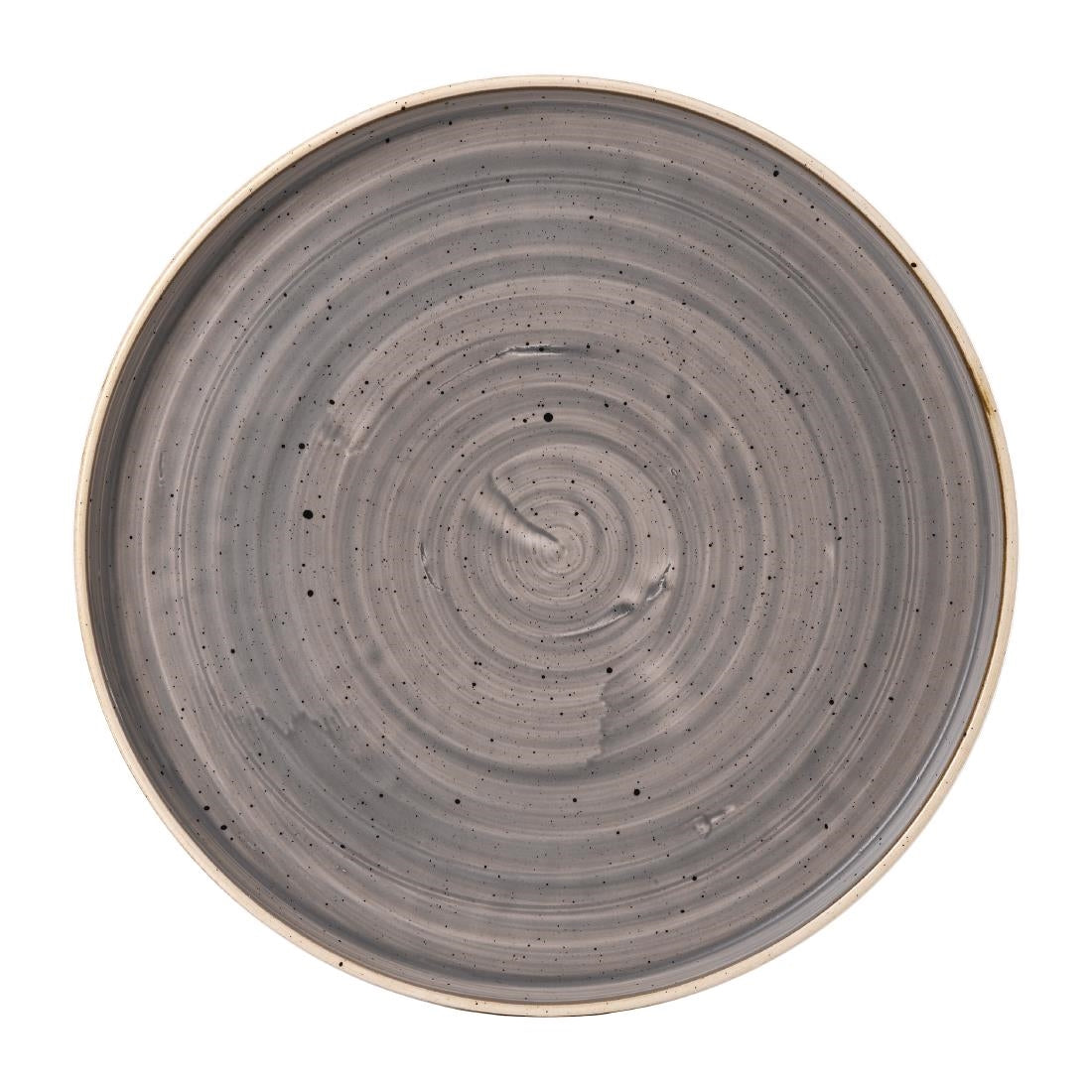 FJ918 Stonecast Peppercorn Grey Walled Plate 10 3/4 " (Box 6)