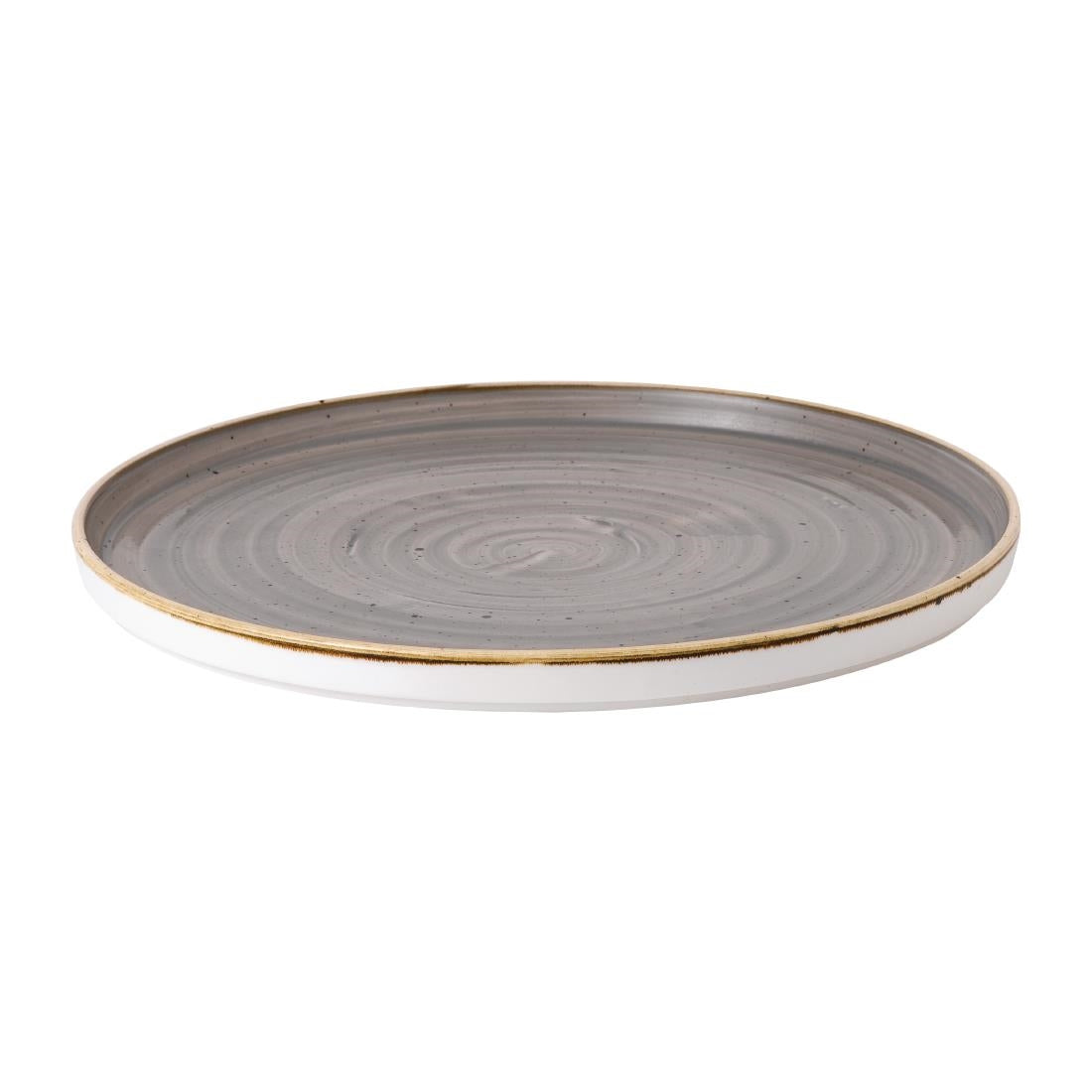 FJ918 Stonecast Peppercorn Grey Walled Plate 10 3/4 " (Box 6)