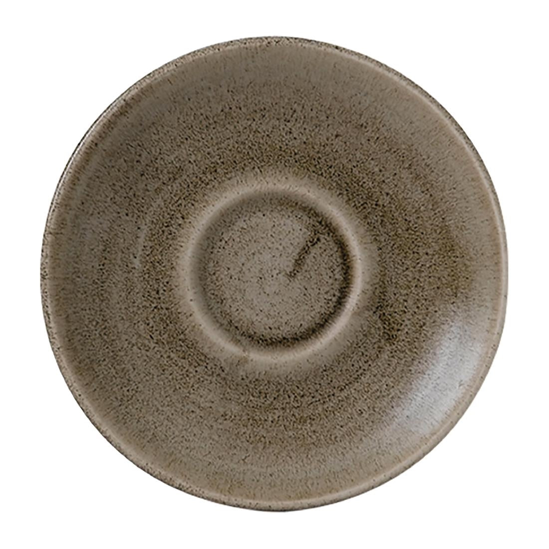 FJ926 Stonecast Patina Antique Taupe Espresso Saucer 4 1/2 " (Pack of 12)