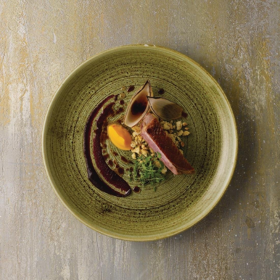 FJ927 Stonecast Plume Olive Coupe Plate 11 1/4 " (Pack of 12)