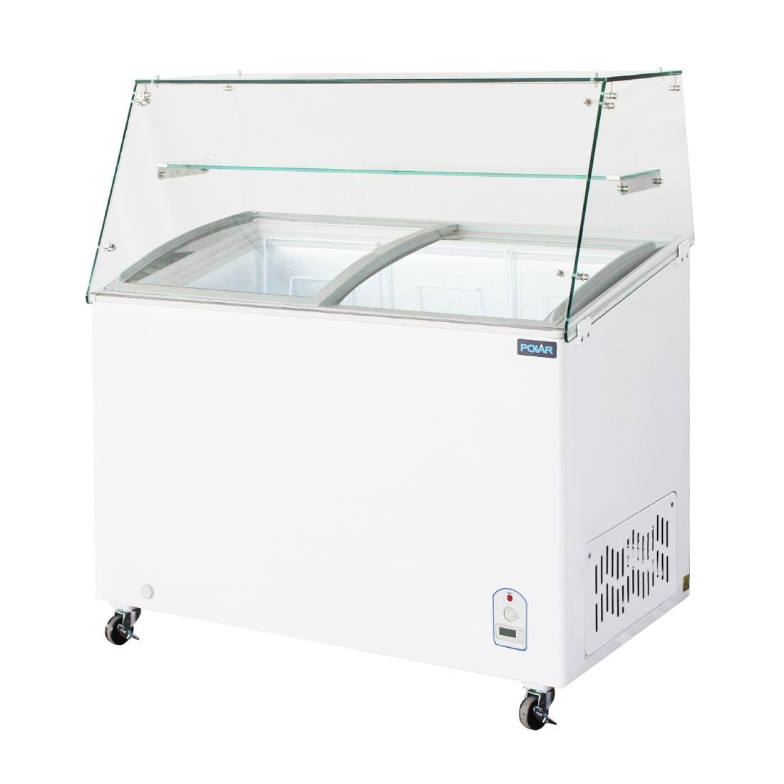 FL991 Polar G-Series Display Chest Freezer with Glass Surround - 200Ltr