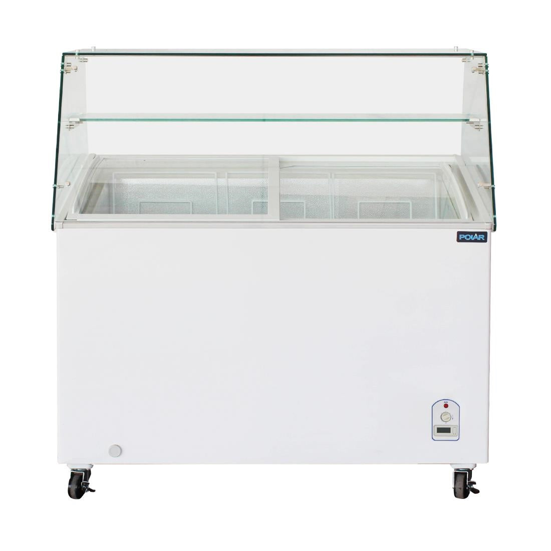 FL991 Polar G-Series Display Chest Freezer with Glass Surround - 200Ltr
