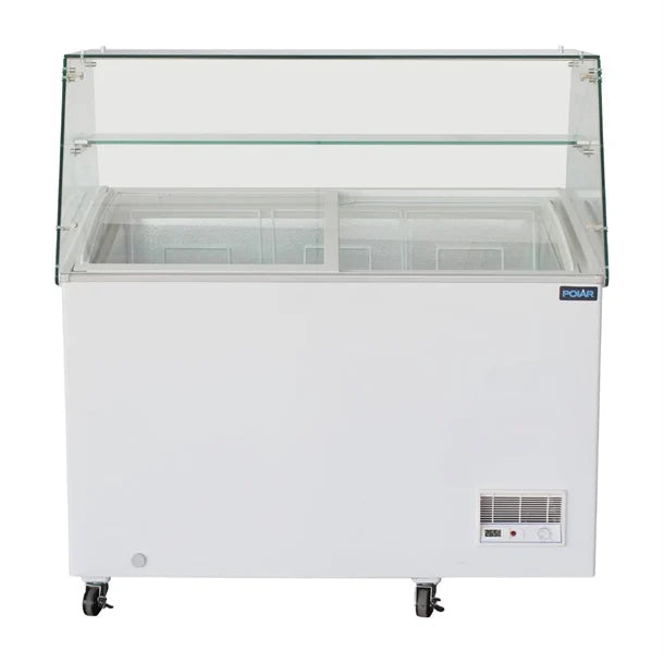 FL992 Polar G-Series Display Chest Freezer with Glass Surround 270Ltr