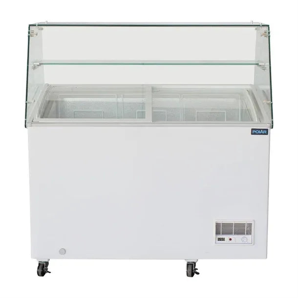 FL992 Polar G-Series Display Chest Freezer with Glass Surround 270Ltr