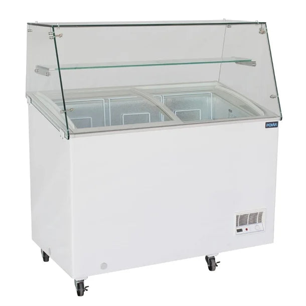 FL992 Polar G-Series Display Chest Freezer with Glass Surround 270Ltr
