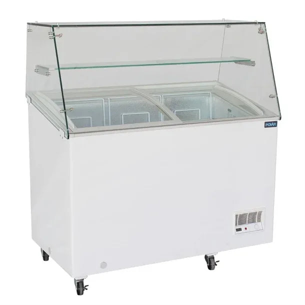 FL992 Polar G-Series Display Chest Freezer with Glass Surround 270Ltr