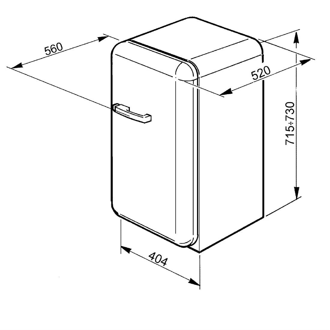 Smeg 50s Retro Mini Bar Fridge Union Flag FS277