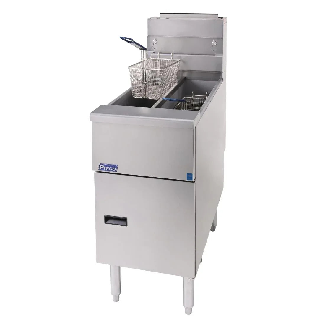 FS126 Pitco Twin Tank Gas Fryer SG14TS Nat/LPG - JD Catering Equipment Solutions Ltd