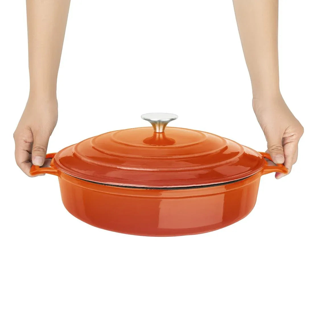 FS478 Vogue Orange Round Sauté Pan 3.5Ltr - JD Catering Equipment Solutions Ltd