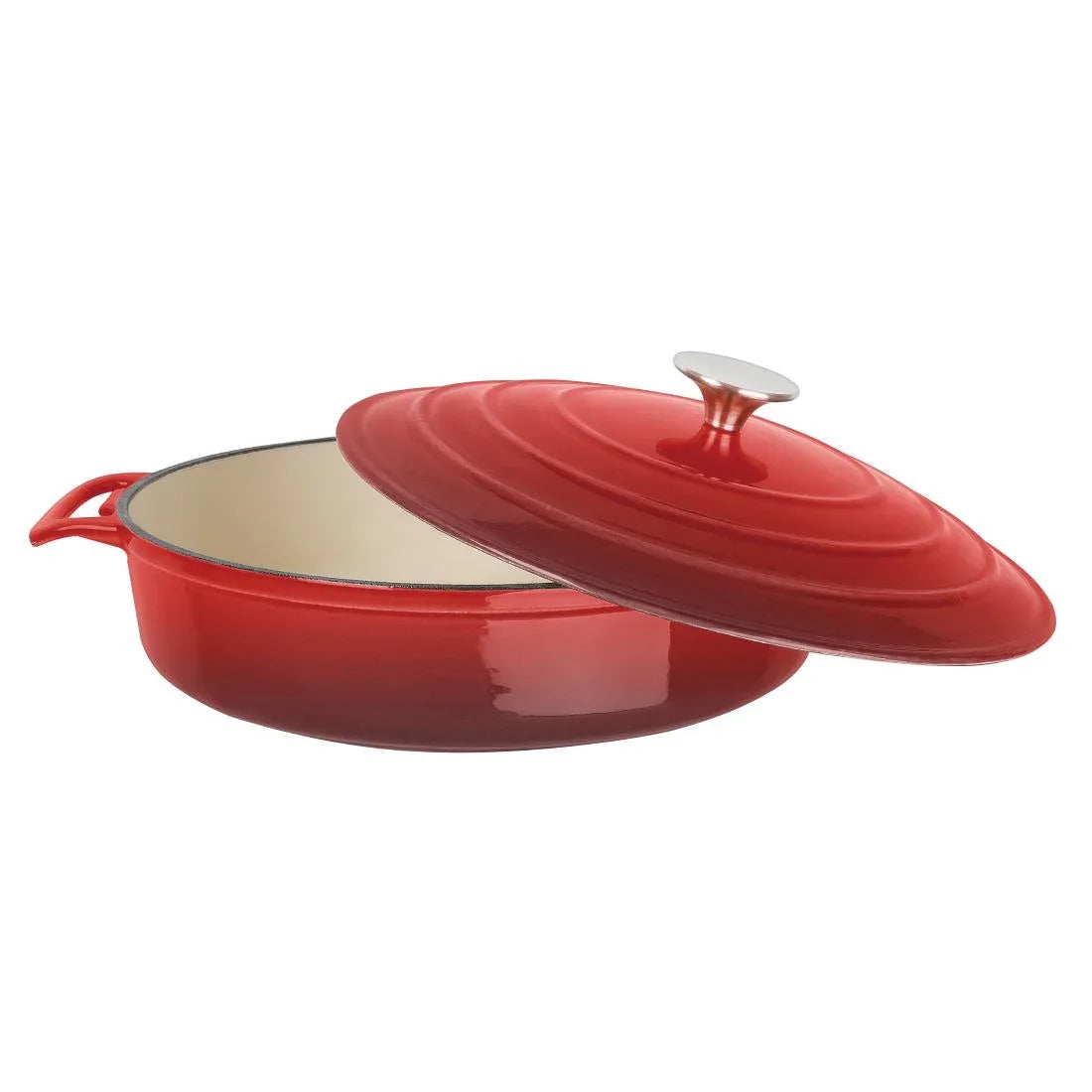 FS479 Vogue Red Round Sauté Pan 3.5Ltr - JD Catering Equipment Solutions Ltd