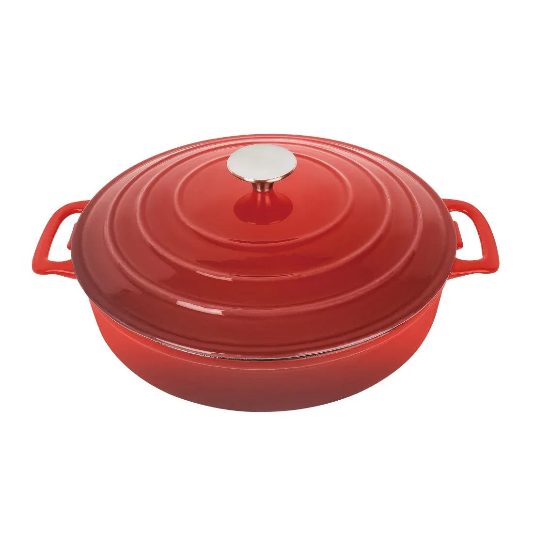 FS479 Vogue Red Round Sauté Pan 3.5Ltr - JD Catering Equipment Solutions Ltd