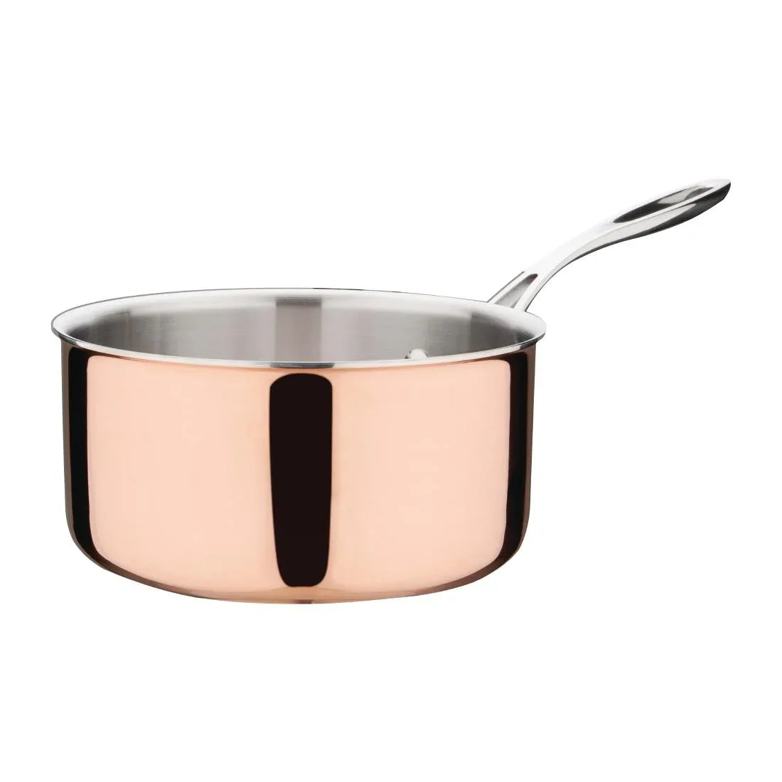 FS667 Vogue Induction Tri-Wall Copper Saucepan - 200x100mm - JD Catering Equipment Solutions Ltd