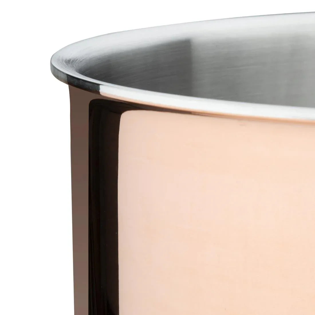 FS667 Vogue Induction Tri-Wall Copper Saucepan - 200x100mm - JD Catering Equipment Solutions Ltd