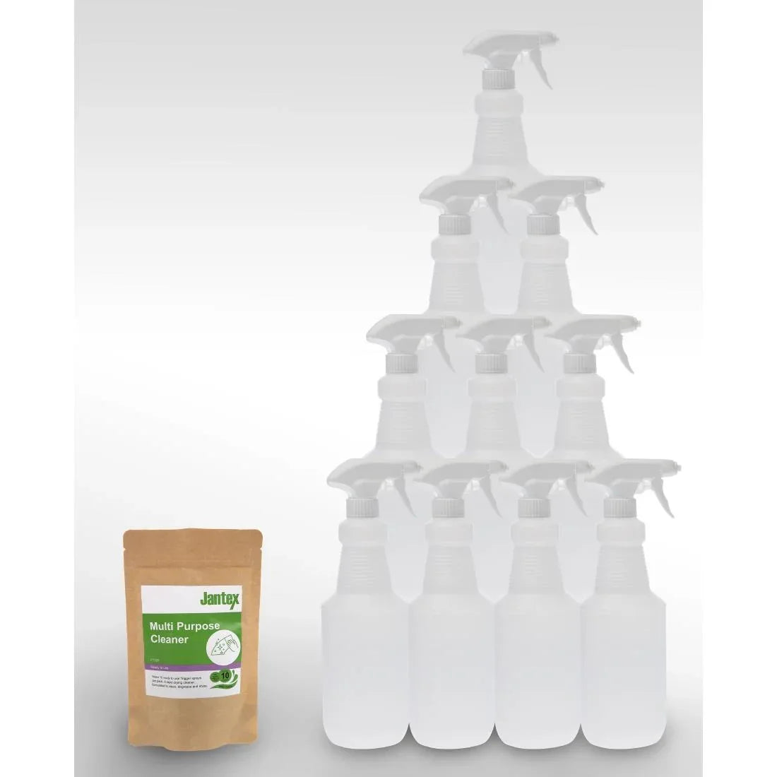 FT320 Jantex Green Multipurpose Cleaner Sachets (Pack of 10) - JD Catering Equipment Solutions Ltd