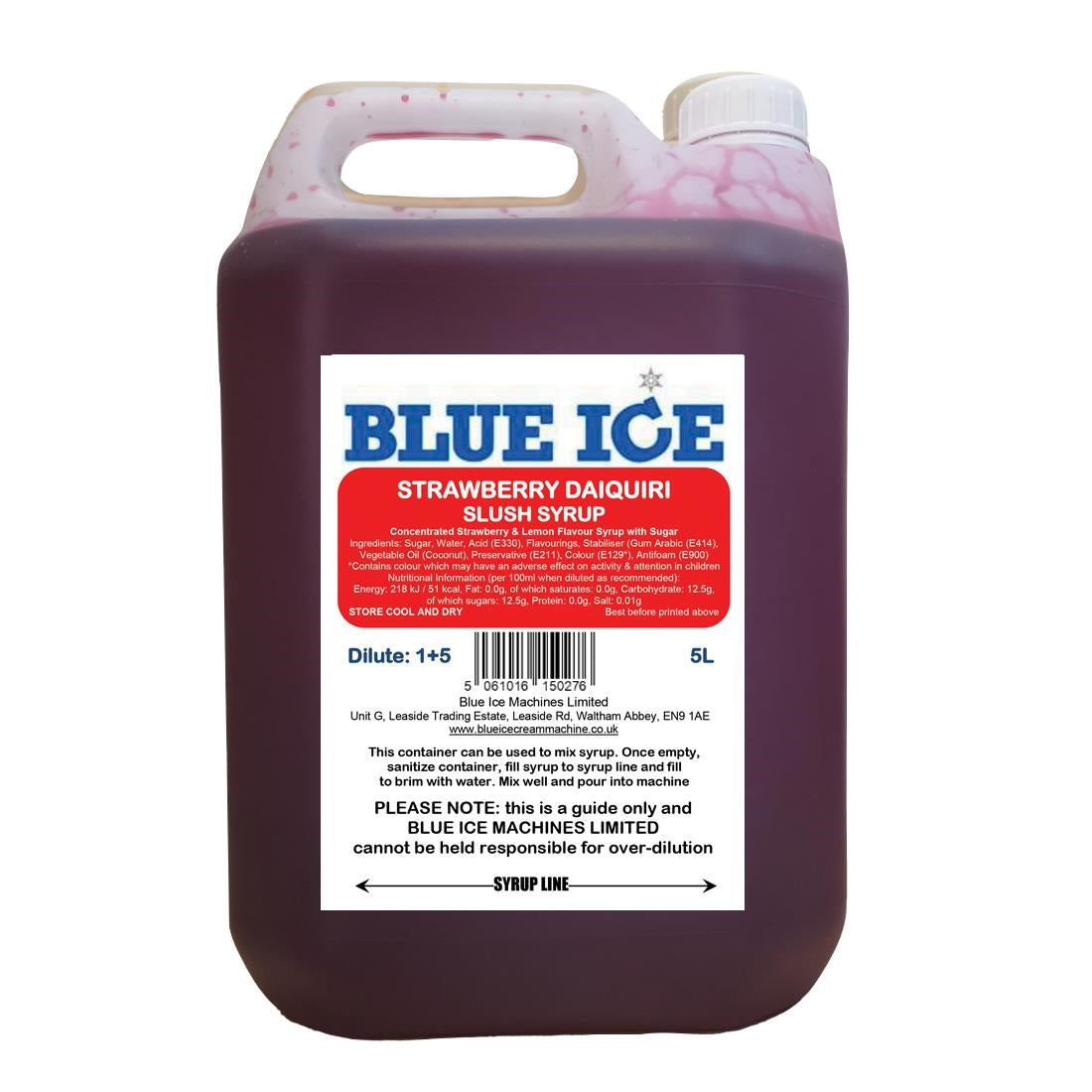 FU114 Blue Ice Slush Mix Strawberry Daiquiri Flavour 5Ltr
