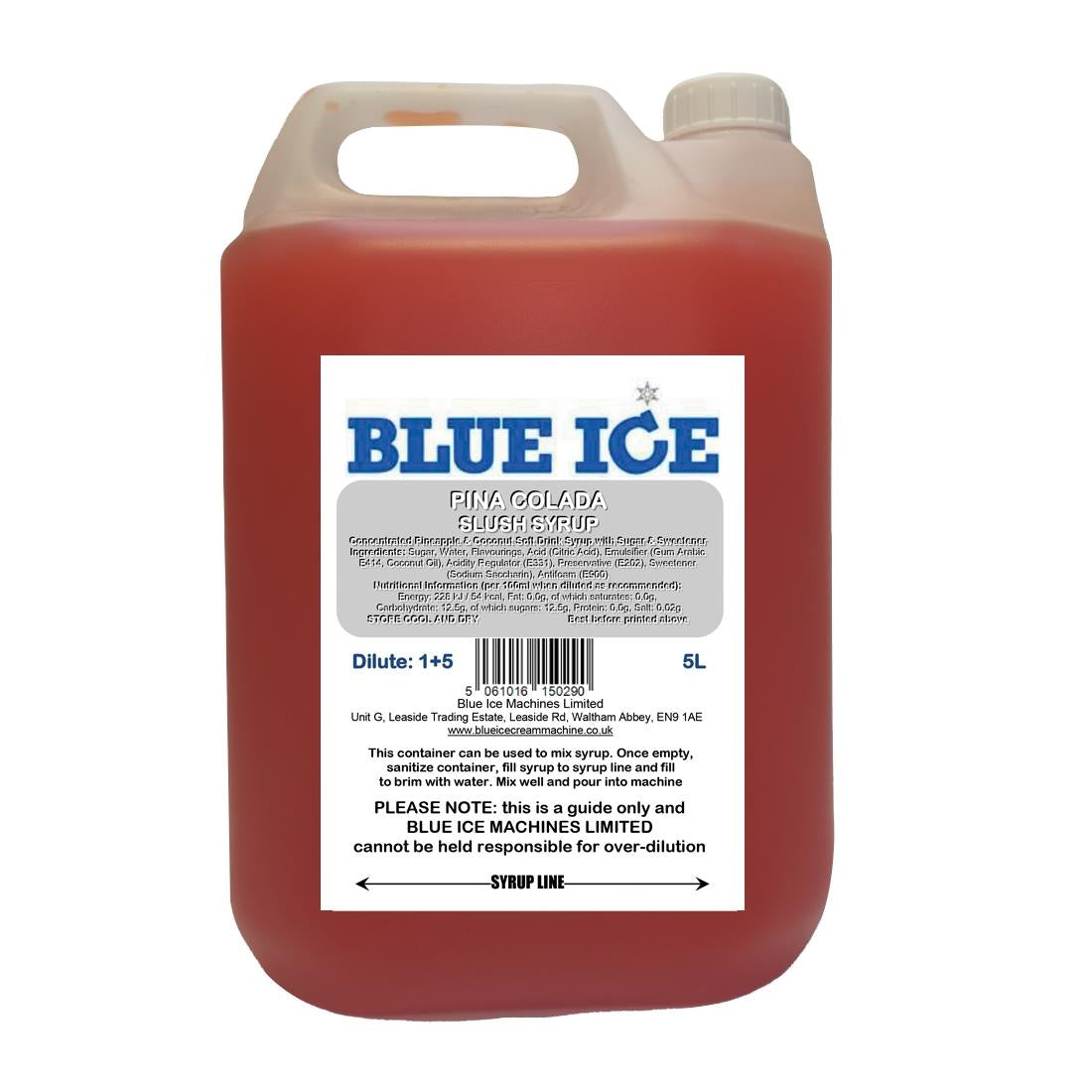 FU115 Blue Ice Slush Mix Pina Colada Flavour 5Ltr
