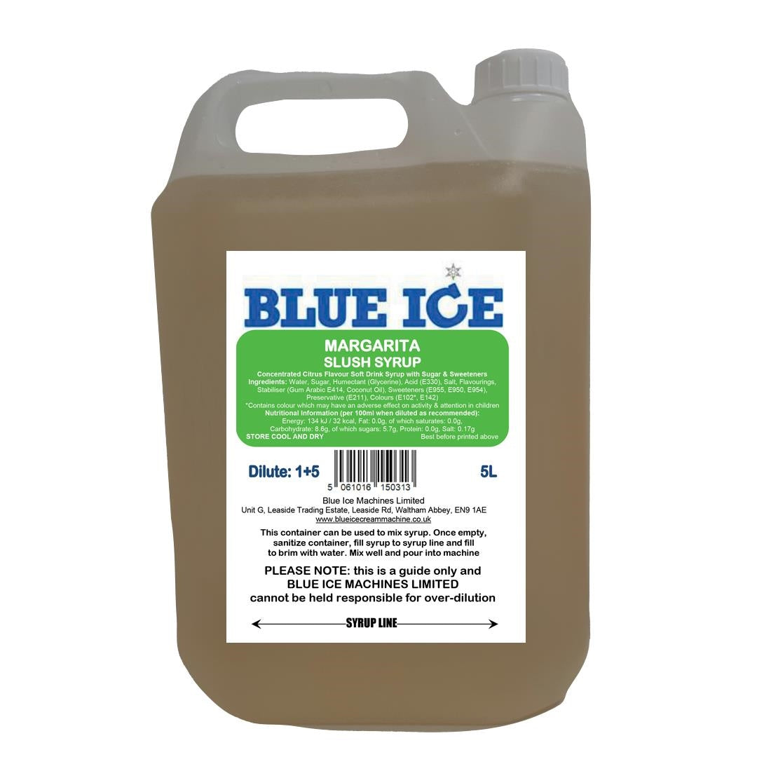 FU116 Blue Ice Slush Mix Margarita Flavour 5Ltr