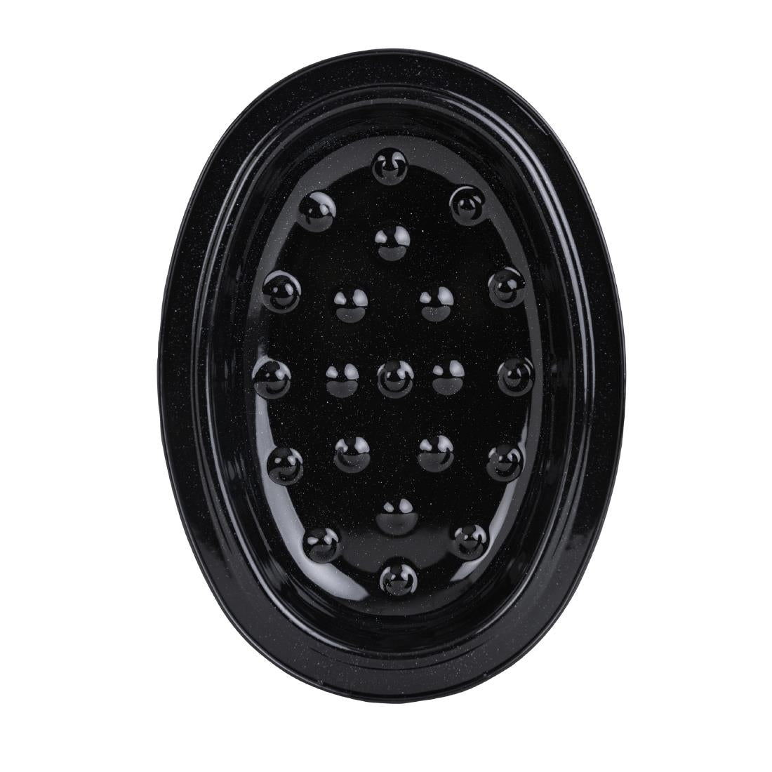 FU151 Wham Enamel Oval Roaster Black