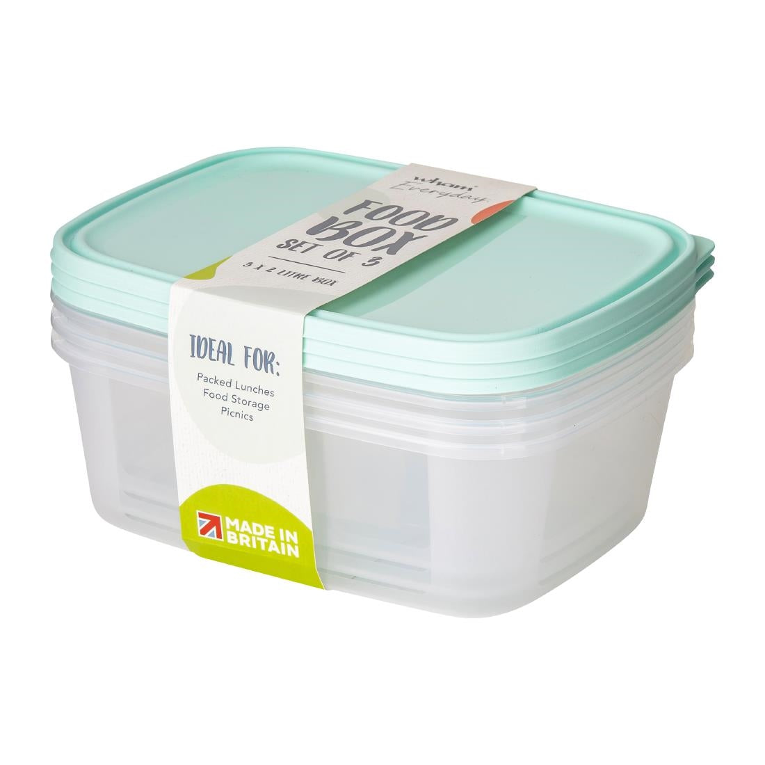 FU154 Wham Everyday Food Container 2Ltr (Pack of 3)
