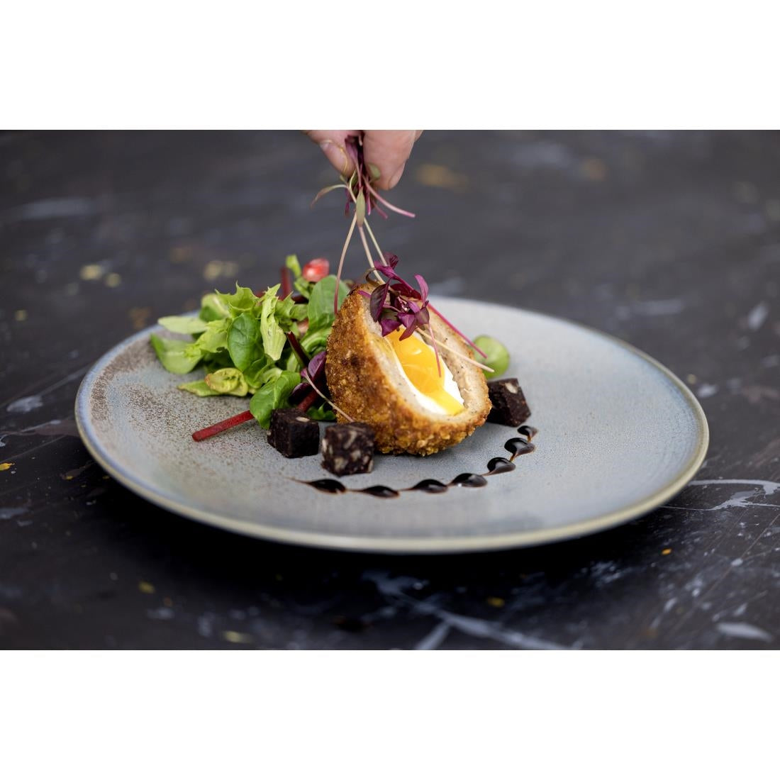 FU171 Olympia Ember Blue Coupe Plates 230mm (Pack of 6)