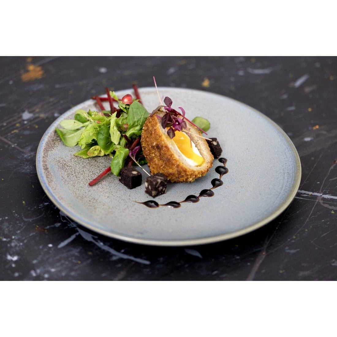 FU171 Olympia Ember Blue Coupe Plates 230mm (Pack of 6)