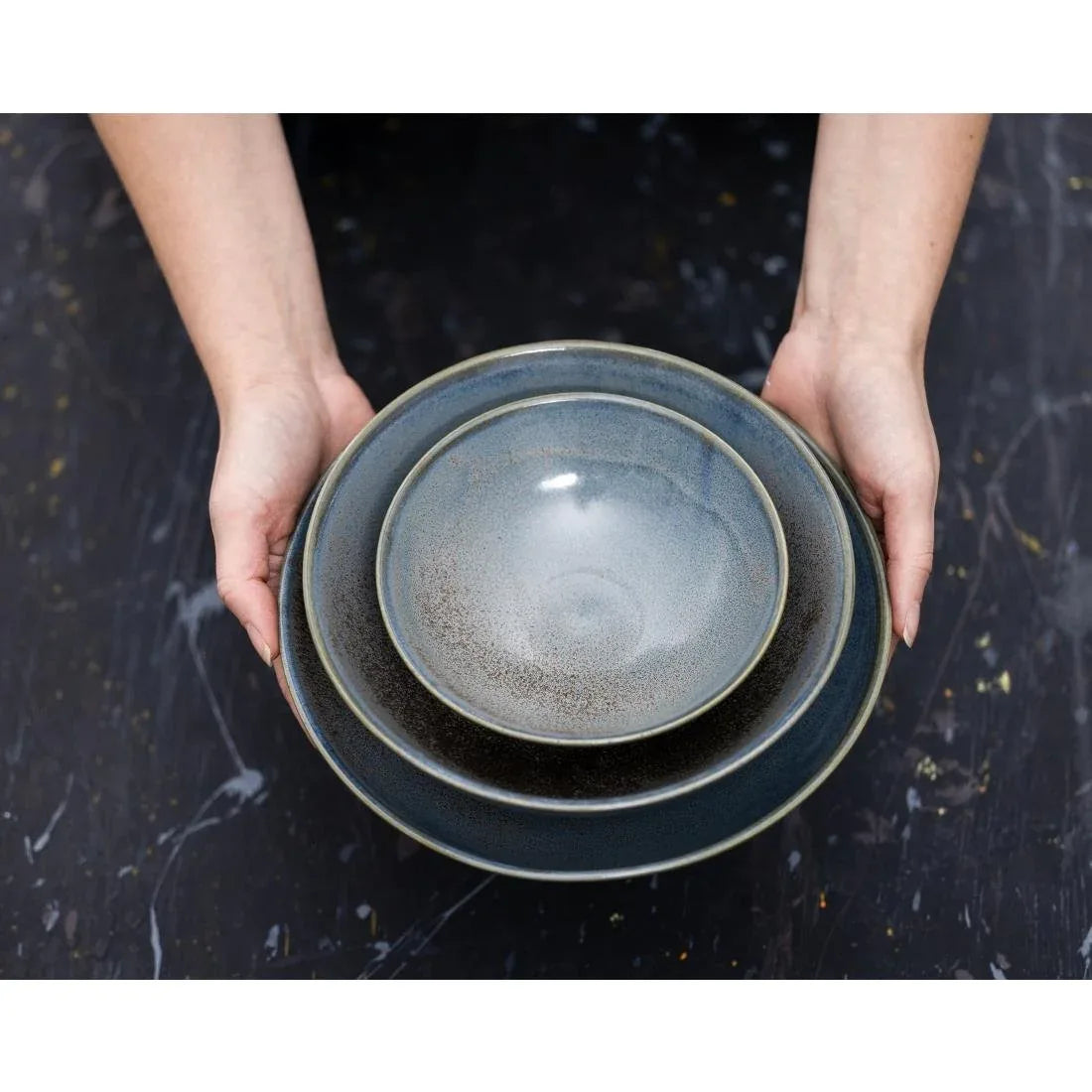 FU175 Olympia Ember Blue Coupe Bowls 200mm (Pack of 4)