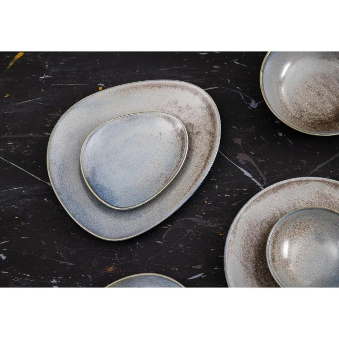 FU171 Olympia Ember Blue Coupe Plates 230mm (Pack of 6)