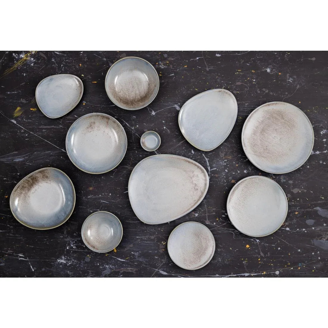 FU172 Olympia Ember Blue Coupe Plates 180mm (Pack of 6)