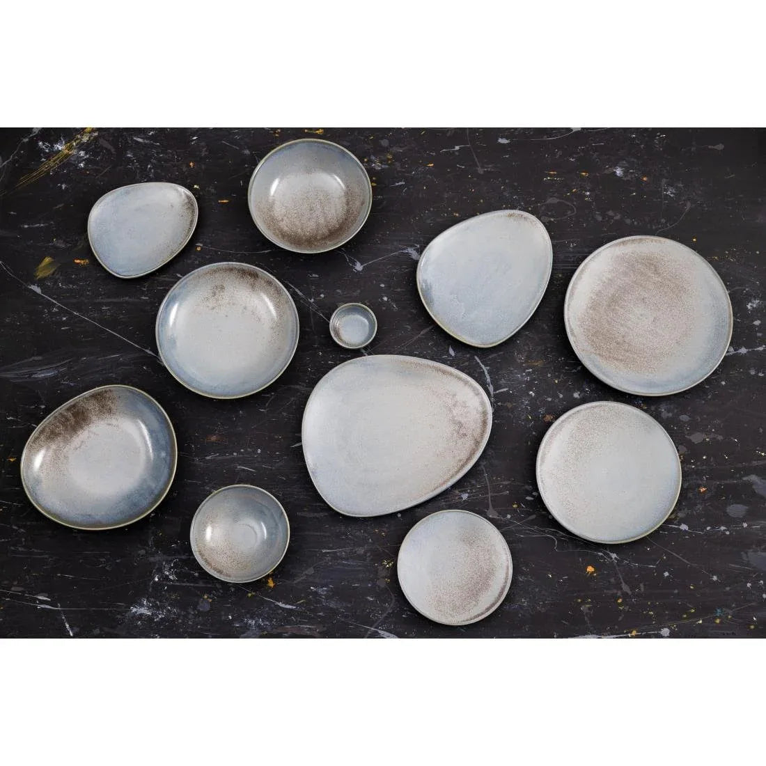 FU174 Olympia Ember Blue Low Coupe Bowls 230mm (Pack of 4)