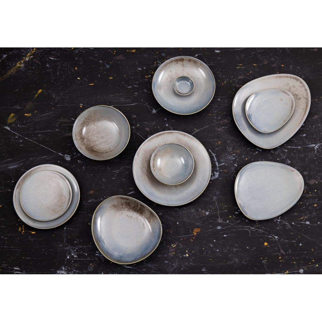 FU170 Olympia Ember Blue Coupe Plates 275mm (Pack of 4)