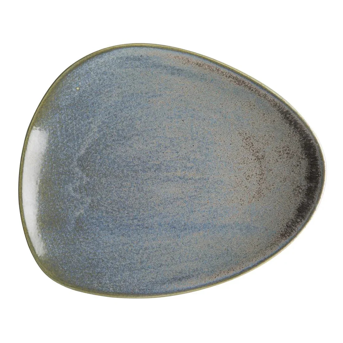 FU179 Olympia Ember Blue Triangle Plates 250mm (Pack of 6)