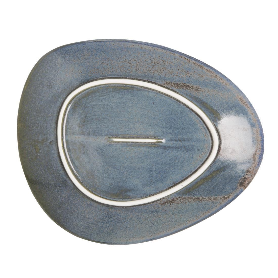 FU179 Olympia Ember Blue Triangle Plates 250mm (Pack of 6)